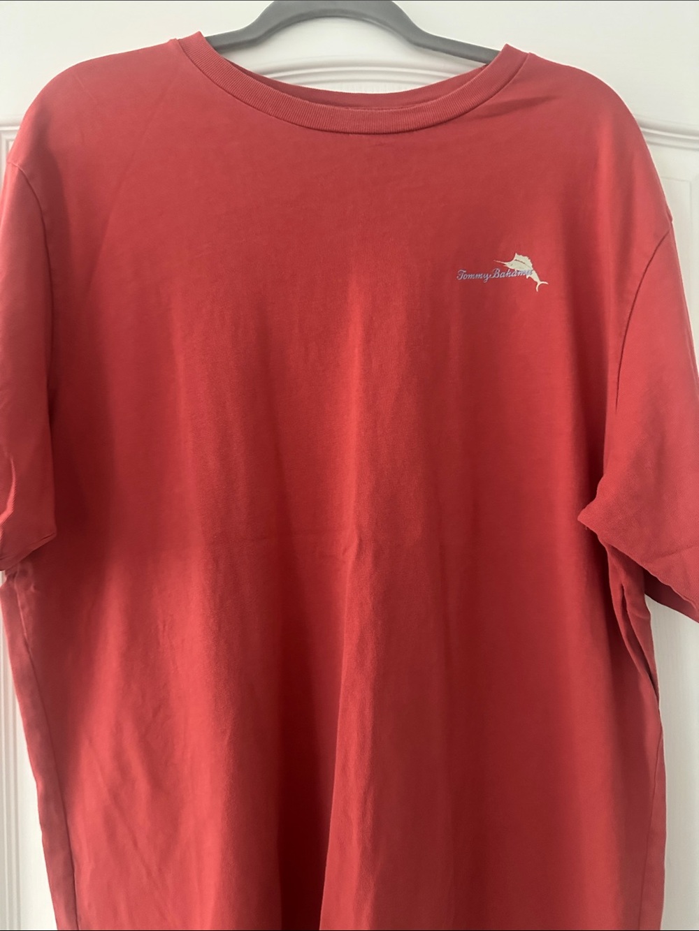 Tommy Bahama Coral Short-Sleeve Tee with Embroidered Marlin